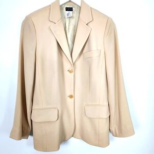 KORS Michael Kors Virgin Wool Tan Vintage 90s Blazer Made In Italy Size 12